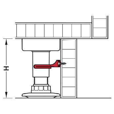 Hafele-AXILO-78-Plinth-Clip-and-Bracket-screw-mounted