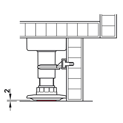 Hafele-AXILO-78-Plinth-Weight-Increase-ABS-Foot-Insert