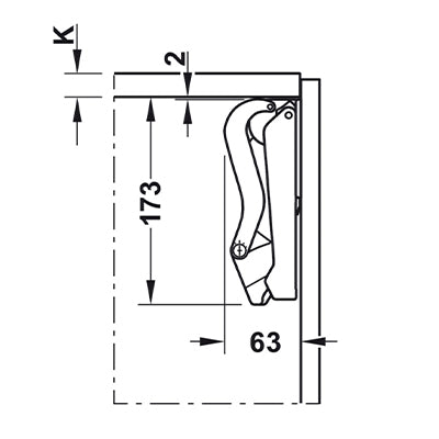 Hafele-Free-Space-Push-to-Open-Door-Flap-Fitting-