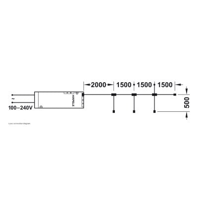 Hafele-Loox-12V-Extension-Lead-4-way