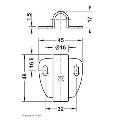 Hafele-Loox-LED-D12mm-Silver-Switch-Housing-