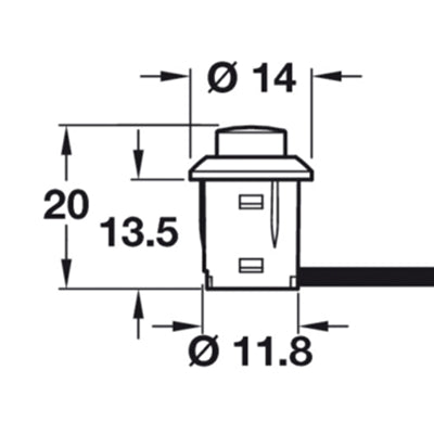 Hafele-Loox-LED-Light-Push-Switch-Black-or-Grey