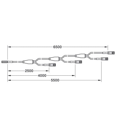 Hafele-Loox5-monochromatic-lights-24V-LED-Extension-Lead-4-Way-Distributor-