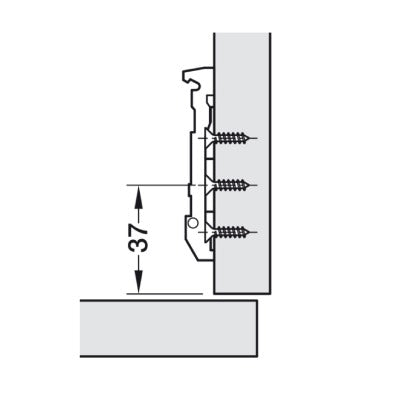 Hafele-Mounting-Plate-4-Point-Fixing-Tiomos-Click-On-System-Hinges-Wood-348.38.512