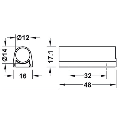 Hafele-Silver-Loox-LED-12mm-Housing-for-Switch-