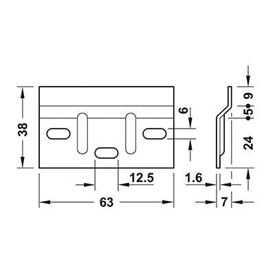 Hafele-Wall-Plate-Cabinet-Hanger