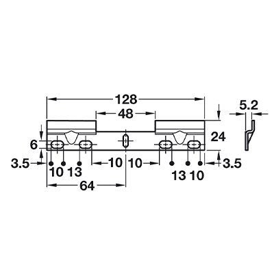 Hafele-double-wall-hanger-spider-hanger-290.35.911