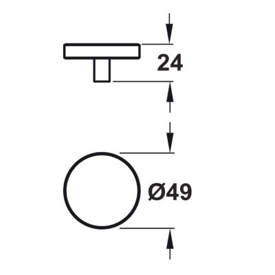 Hafele Barchester Knurled Cupboard Knob Satin Nickel