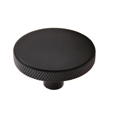 Hafele Barchester Knurled Cupboard Knob Matt Black