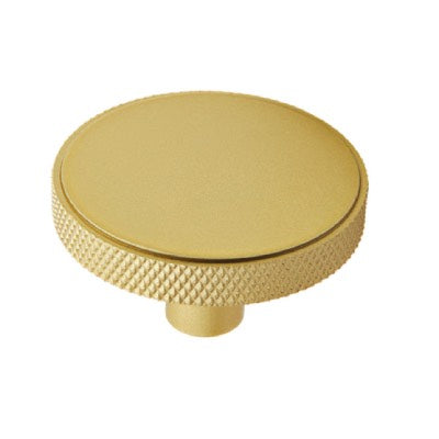 Hafele Barchester Knurled Cupboard Knob Satin Brass