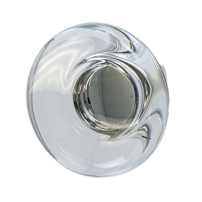 Hafele Glacio Cupboard Glass Round Knob Nickel Base