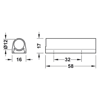 Hafele Loox LED D12mm Switch Housing