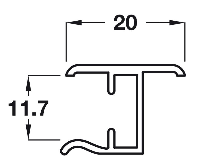 Hafele Plinth 90° Corner or End Connector 146mm