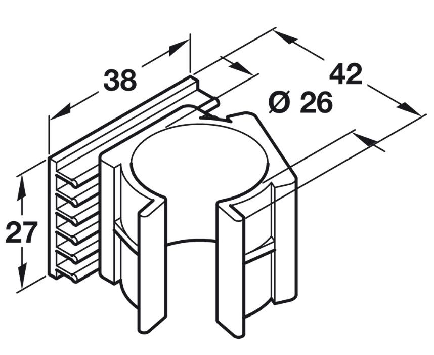 Hafele Plinth Feet Clip Set for Connecting Plinth Panels