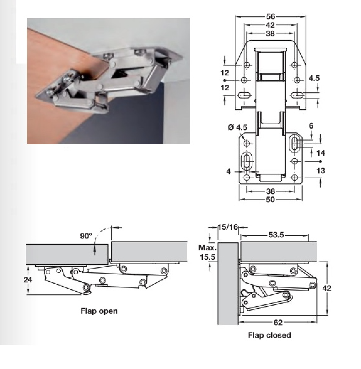 Hafele Swing Up Flap Door Hinge