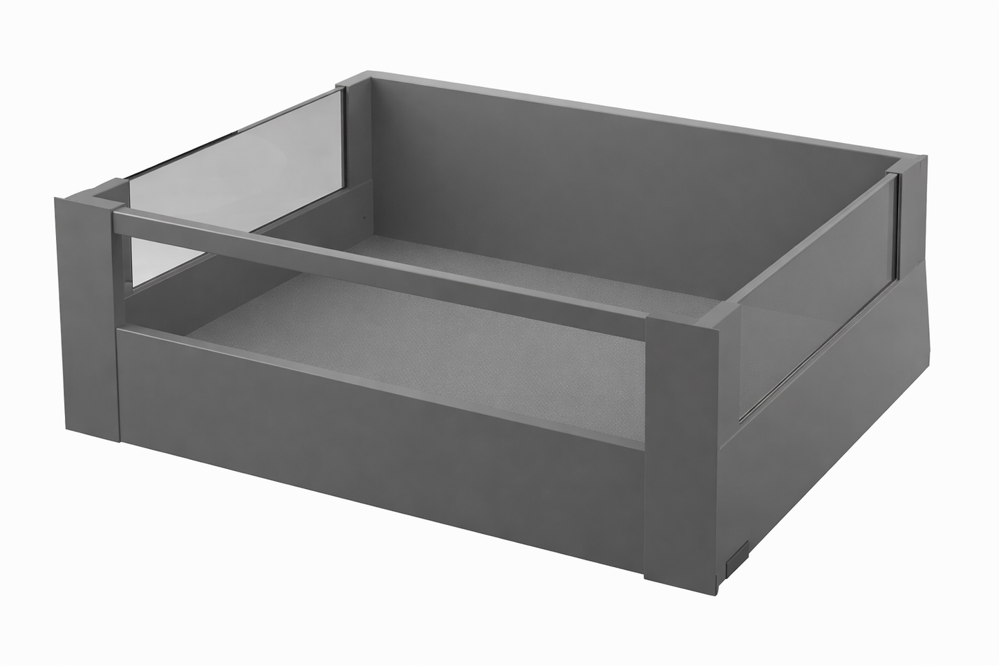 Blum MERIVOBOX Drawer Set E Height BOXGLASS INTERNAL Orion Grey