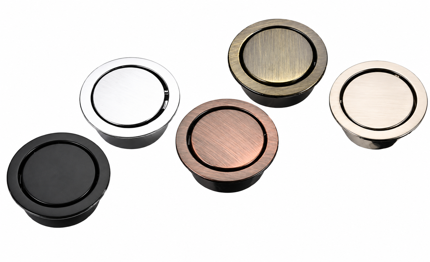 Cabinet Pull Handles Circular Pop-Up Inset Flushed Handle