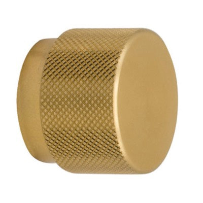 Knurled-Cabinet-Knob-Hafele-Graf-Big-Round-Cylinder-Brushed-Brass-106.66.101