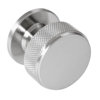 Knurled Radio Cabinet Knob Satin Nickel 34mm