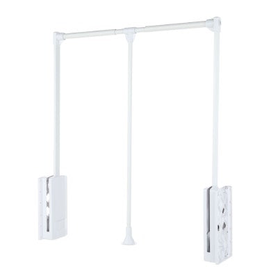 Medium Duty Pull Down Wardrobe Rail Lift Silver