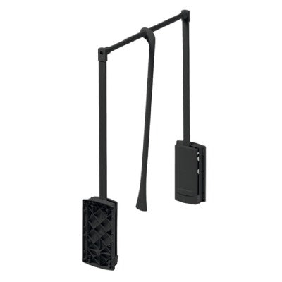 Medium Duty Pull Down Wardrobe Rail Lift Black
