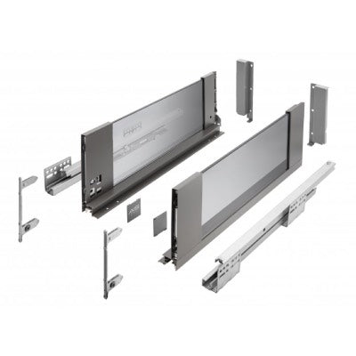 Metal Drawer Set High AxisPro GLASS Slim Box System C168mm