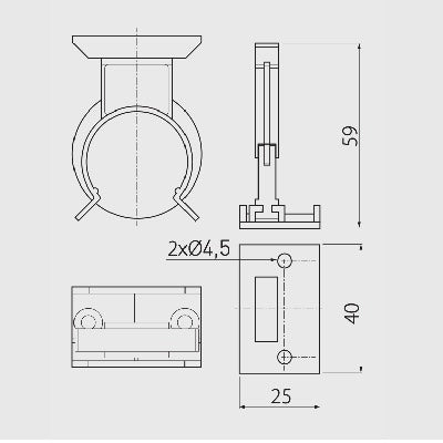 Cabinet Plinth Clip for MLA Plinth Legs Feet