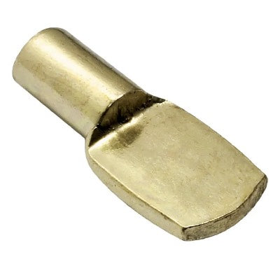 5mm Polished Brass Shelf Support Plug In Spoon Shaped Pins