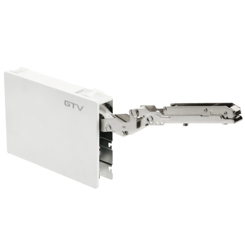 Push to Open Lift Mechanism Stay Cabinet Hinge Set White