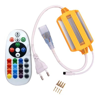 RGB 220V LED Tape Controller 24 Key IR Remote 1500W