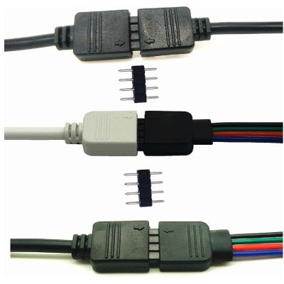 RGB LED Strip Tape 4-Pin Male-Male Connector