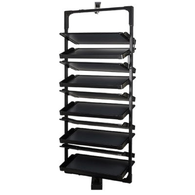 Rotating Shoe Rack Shelves with Frame Black
