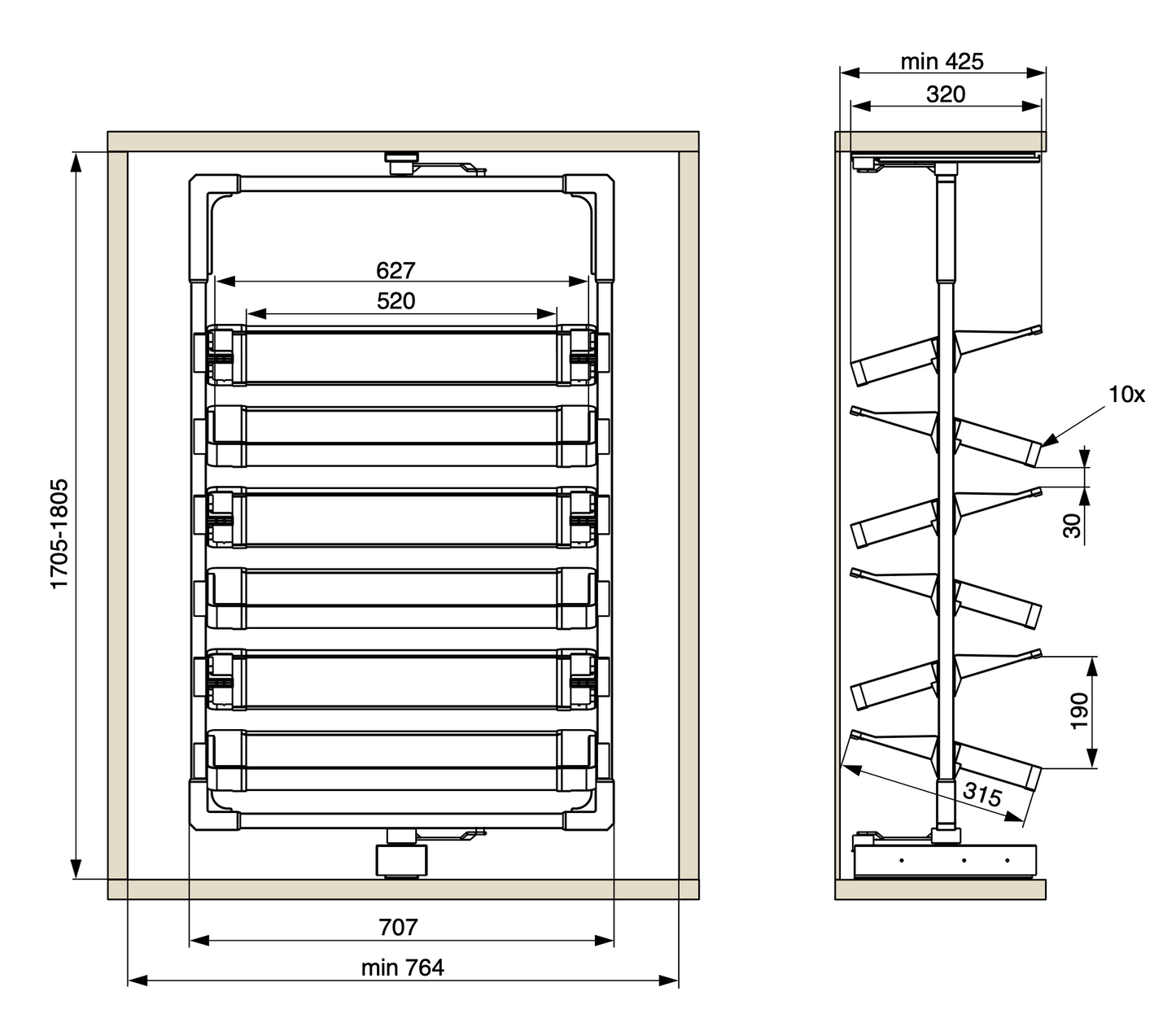 Rotating Shoe Rack Shelves with Frame Mechanism