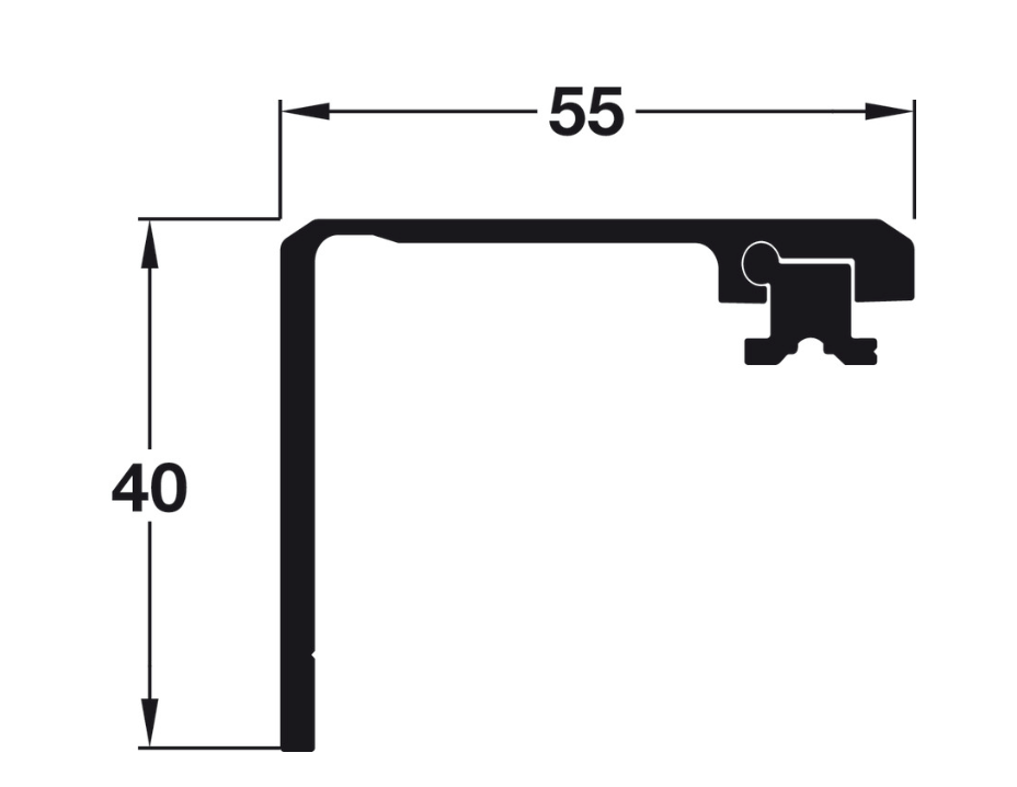 Hawa Concepta Connector 55 mm for one Pivot Sliding Cabinet Door