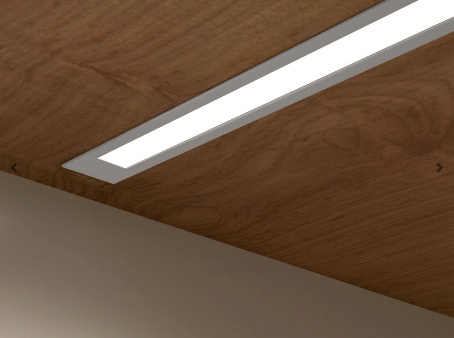 Slim Recessed Black LED Profile Chanel Including Led Strip Light