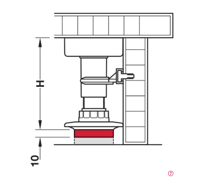Hafele Axilo 78 Plinth Foot Spacer Ring