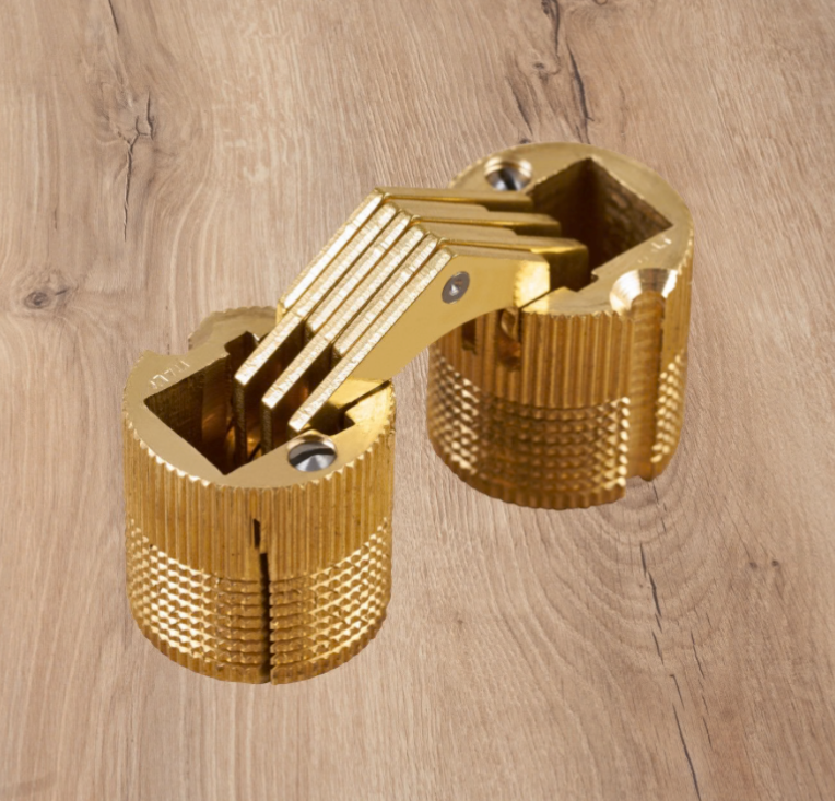 Cabinet Hinge Solid Brass 180° Barrel Cylinder
