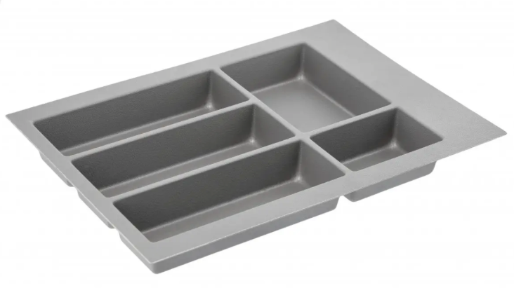 Cutlery Tray Plastic Anthracite for Kitchen Cabinet