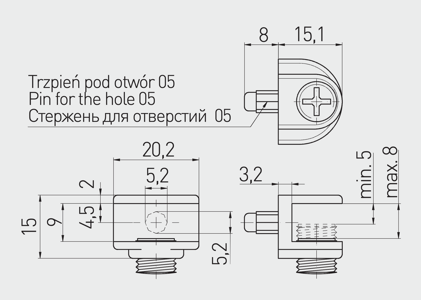 Glass Shelf Support Brackets Plug-In