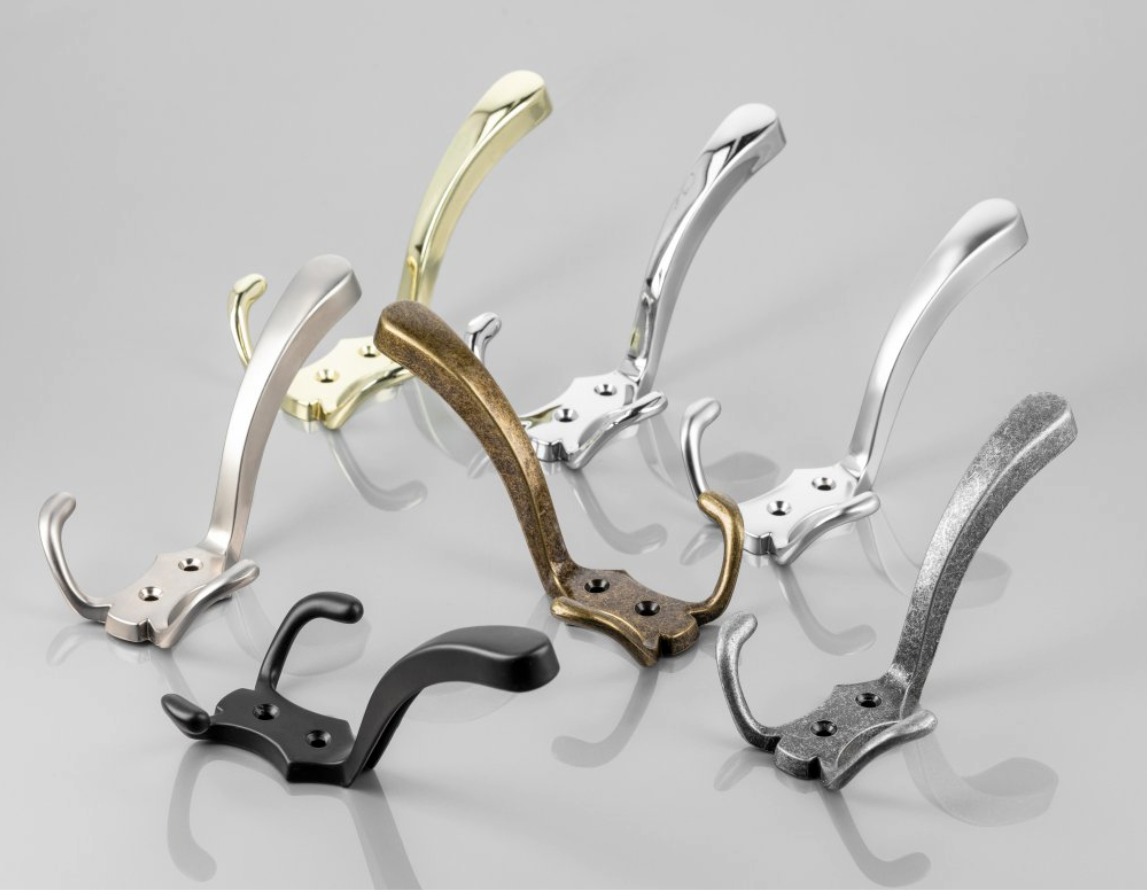 Triple Coat Hook Wall Door Mounted Clothes Hangers