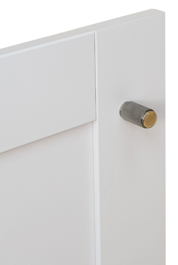 Knurled Cabinet Knob Antique Brass 18mm
