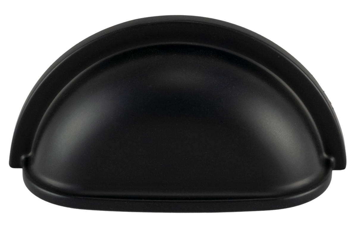 Cabinet Cup Pull Handle Matt Black