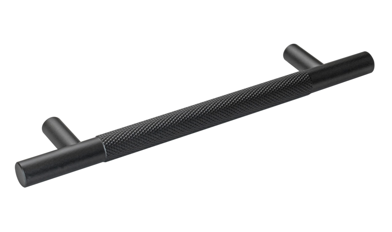Knurled Pull Cupboard Handle Matt Black