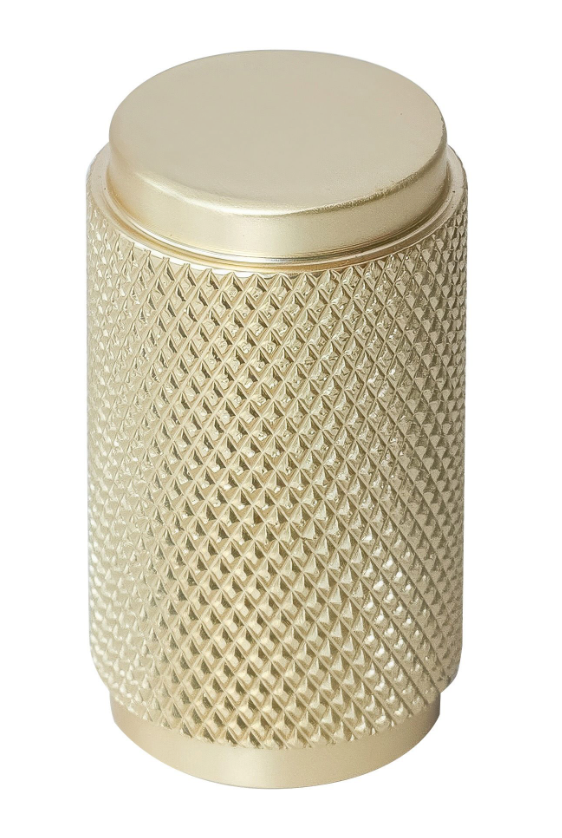 Knurled Cabinet Knob Satin Brass 18mm