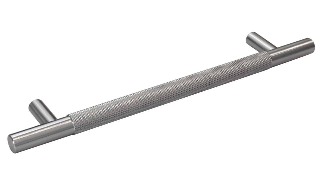 Knurled Pull Cupboard Handle Satin Nickel