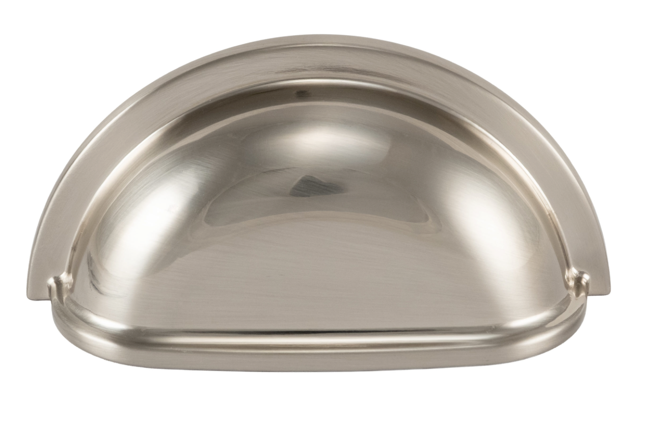 Cabinet Cup Pull Handle Satin Nickel