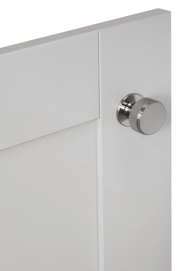 Knurled Radio Cabinet Knob Satin Nickel 34mm
