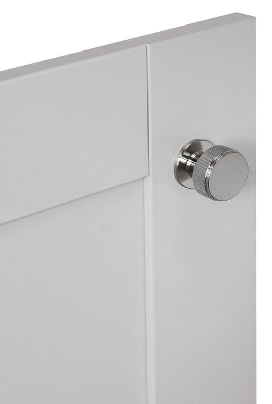 Knurled Radio Cabinet Knob Satin Nickel 34mm