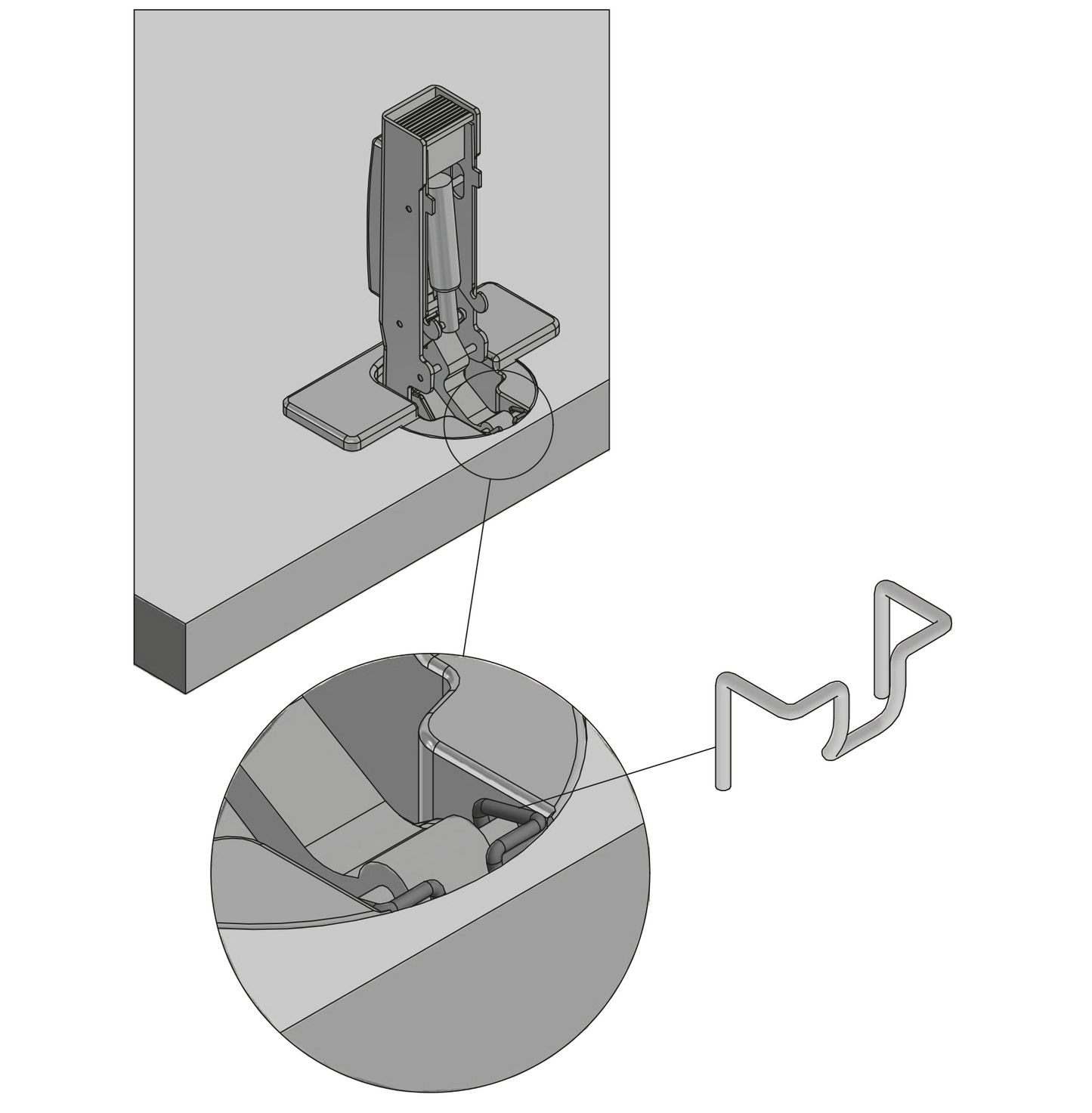 GTV Opening Angle Stop Restrictor For ECHC and SILENTO Hinges