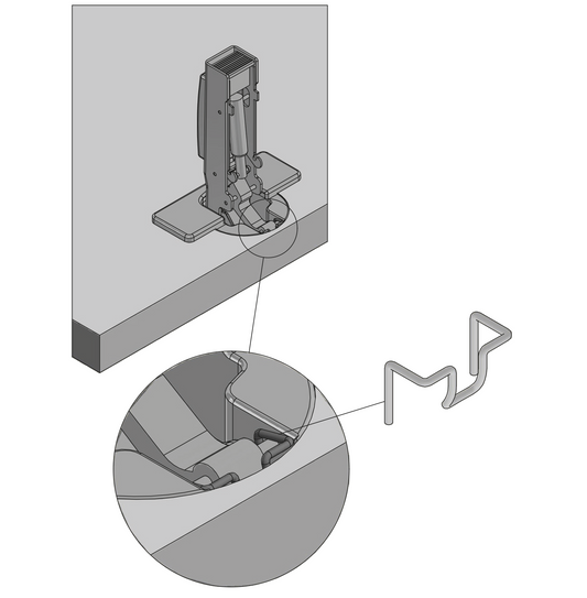 GTV Opening Angle Stop Restrictor For ECHC and SILENTO Hinges